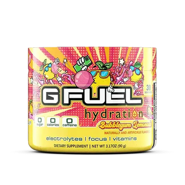 G FUEL caffeine free, Bubblegum lemonade, tub,  product front