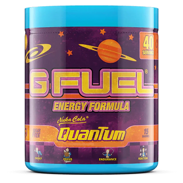 G FUEL energy, Fallout, Nuka Cola Quantum, tub,  product front