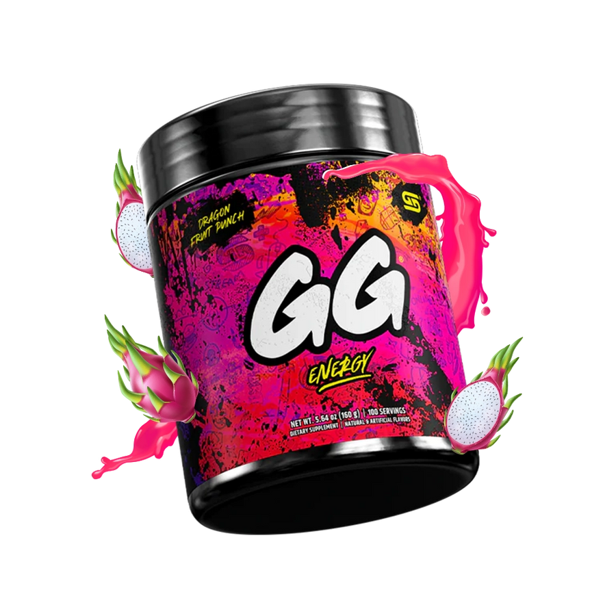 Gamersupps energy, Dragon fruit punch, tub,  product with fruits