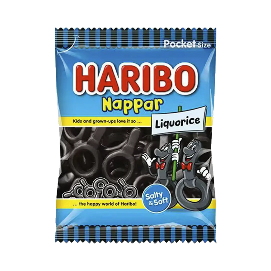 Haribo Nappar Lakrits 80g