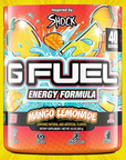 G FUEL energy, Mango lemonade, tub,  product front with matching background color