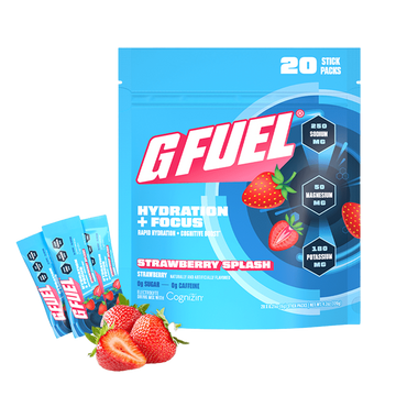 G FUEL - Hydration + Focus formula (Strawberry Splash) (20 pack)