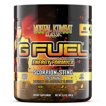 G FUEL Energy, Scorpion sting, Klassic, Mortal Kombat, tub,  product front