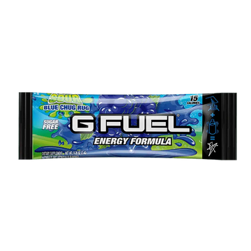 G FUEL Energy, sample pack, Sour blue chug rug, 1 serving, product front