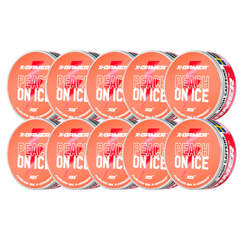 X-Gamer - Peach On Ice Koffeinsnus (10x)