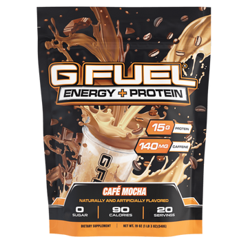 G FUEL Energy and protein powder, Cafe Mocha flavour, product front