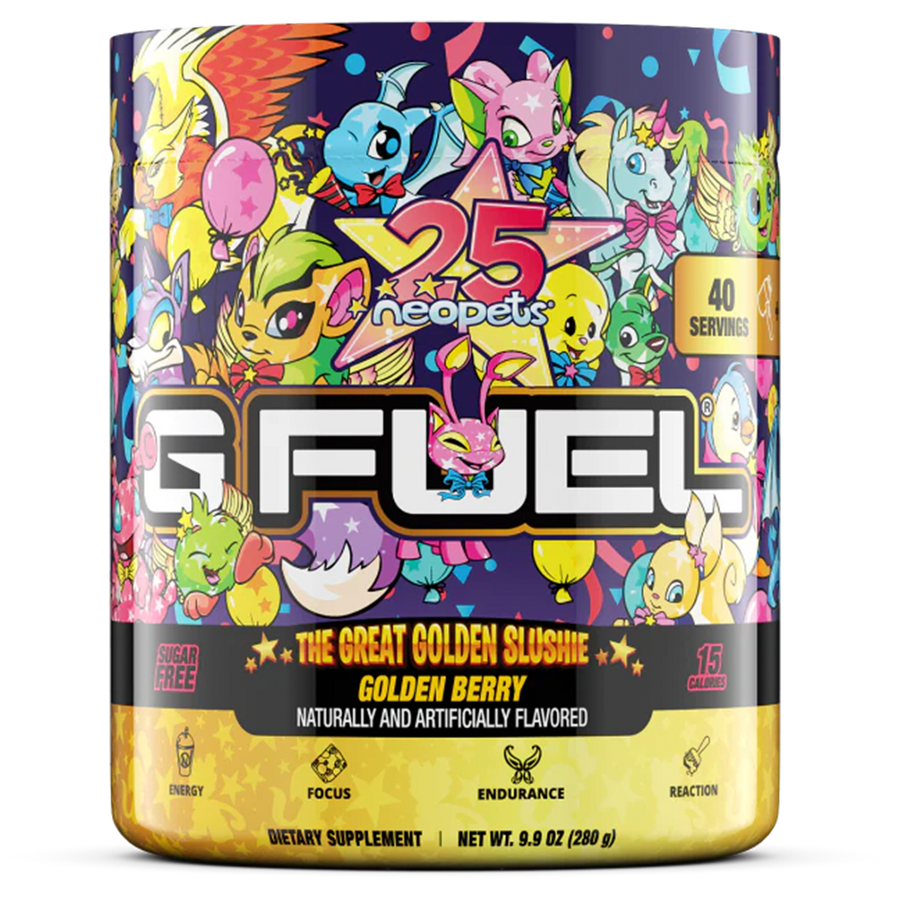 G FUEL Energy, The great golden slushie, Golden berry, tub,  product front