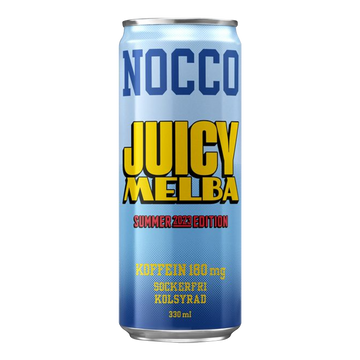 Front image of Nocco can Juicy Melba