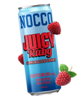 Front image of Nocco can Juicy Ruby with fruit