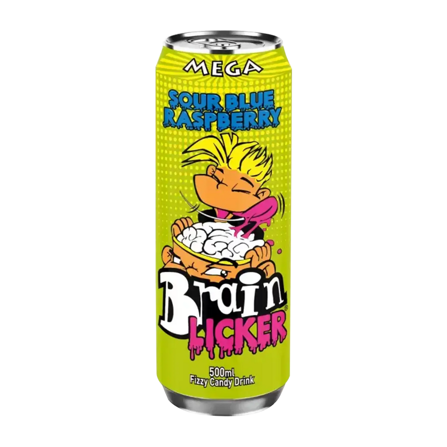 Brain licker Sour Blue Raspberry candy drink front image