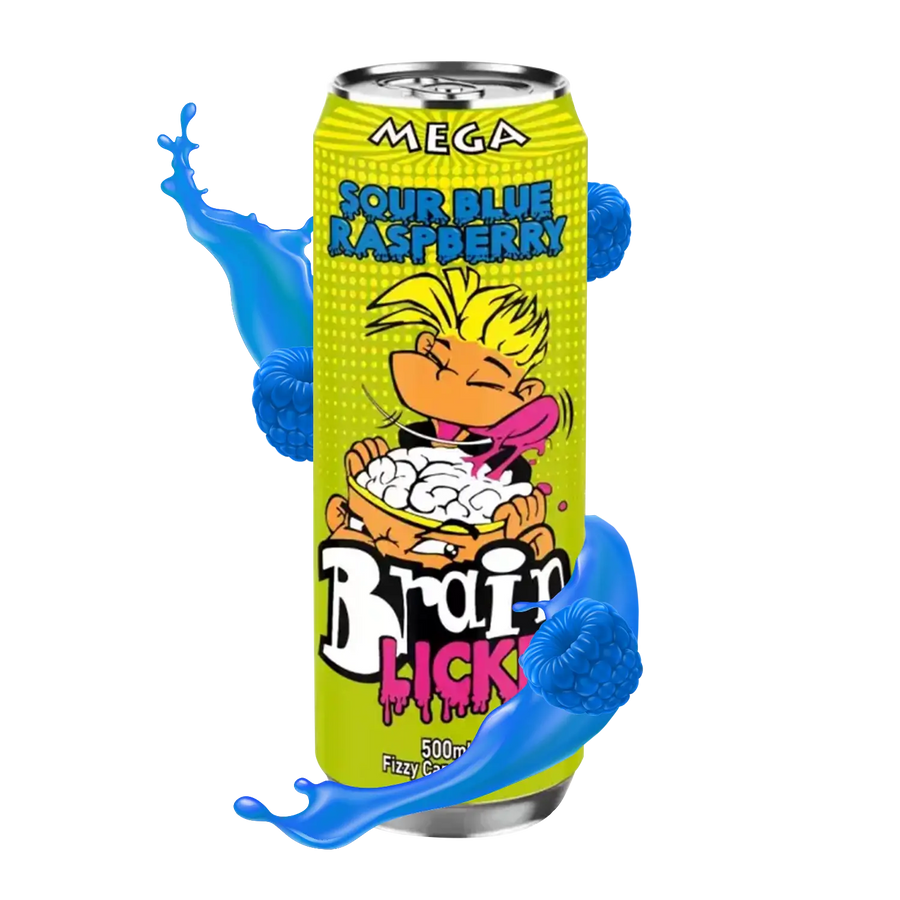 Brain licker Sour Blue Raspberry candy drink second front image