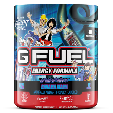 G FUEL Energy, Wyld Stallyns, Bahama mama, tub, product front