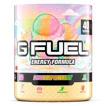 G FUEL Energy, Rainbow sherbet, tub,  product front