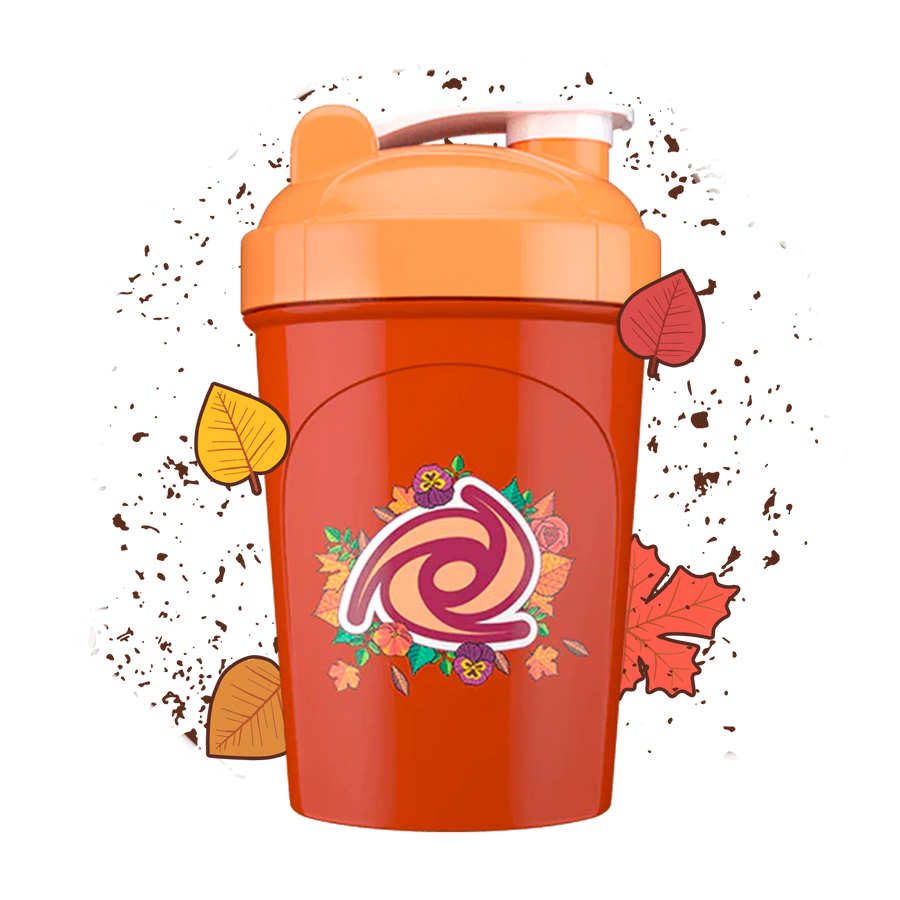 G FUEL shaker, 473 ml, The Autumn, product backside with some cool background design