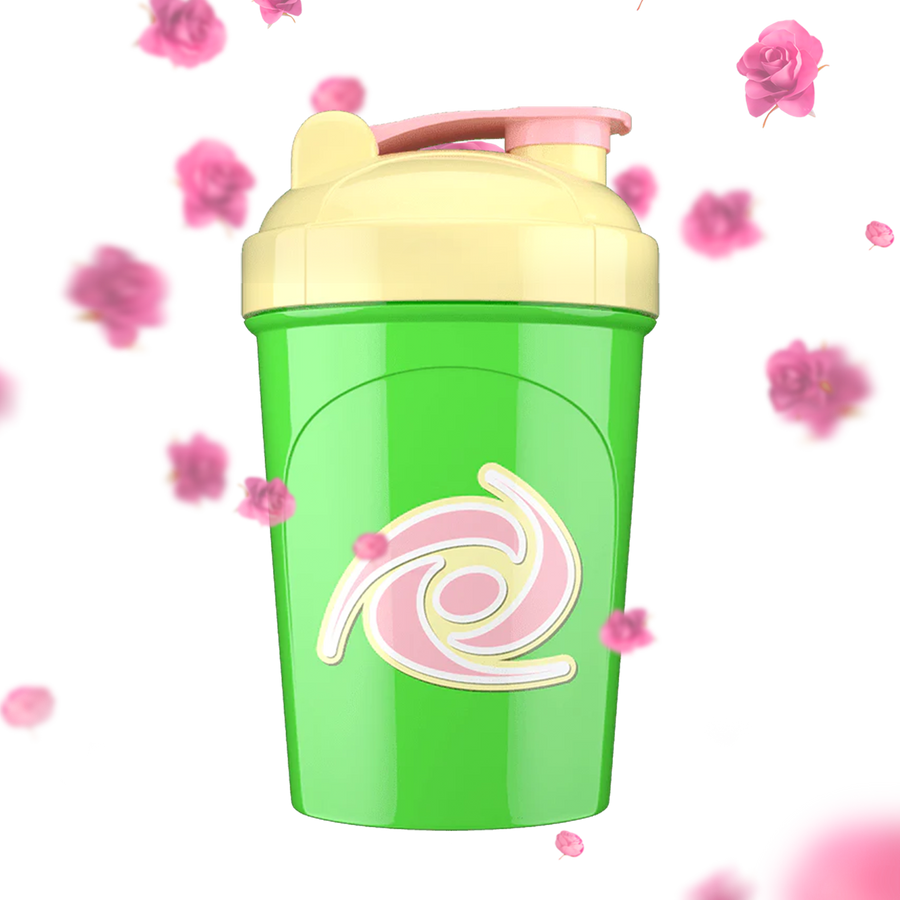 G FUEL shaker, 473 ml, The Bloom, product backside with a cool flowery background