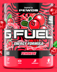 G FUEL energy, Pewdiepie, tub,  product front with matching background and lingonberry